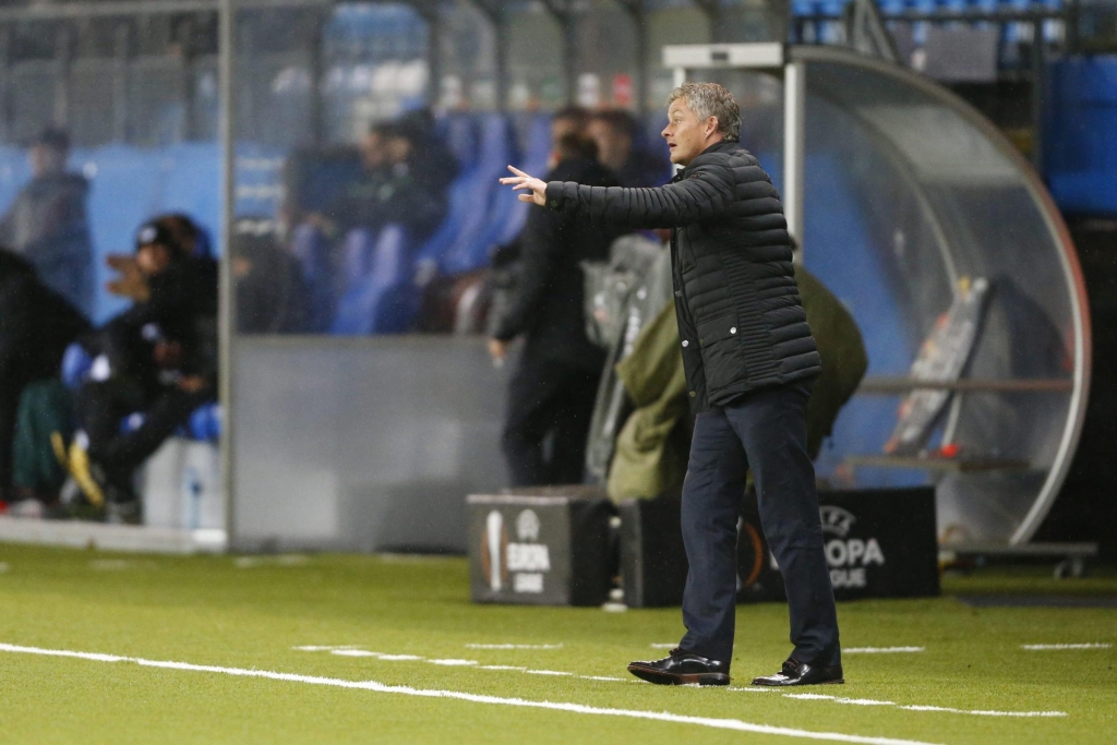 Molde's manager Ole Gunnar Solskjaer during the UEFA Europa League Group A soccer match between Molde and Celtic at Aker Stadium