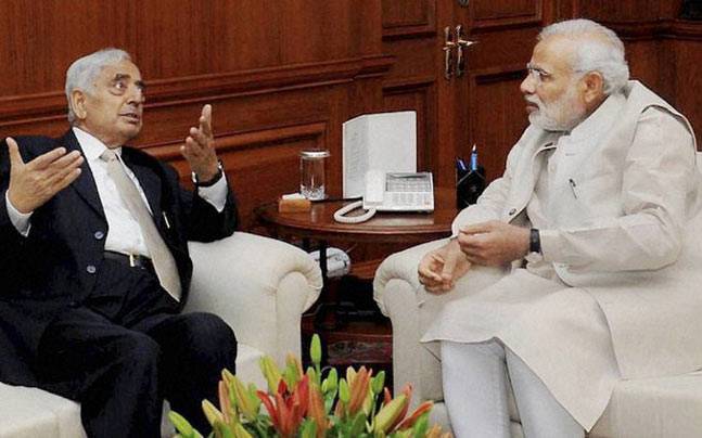 Mufti Mohammad Sayeed with PM Modi