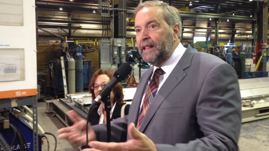 NDP Leader Tom Mulcair in Cambridge on his Tour for Change