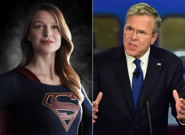 Supergirl actress Melissa Benoist broke her silence about Republican presidential candidate Jeb Bush’s cringe-worthy remarks about her being ‘pretty hot