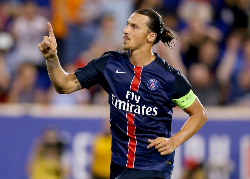 Paris Saint Germain striker Zlatan Ibrahimovic