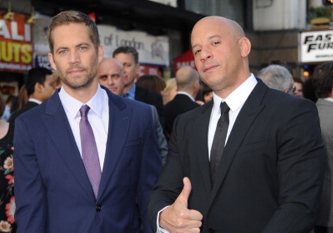 LONDON ENGLAND- MAY 07 Actors Paul Walker and Vin Diesel attends the'Fast & Furious 6 World Premiere at The Empire Leicester Square