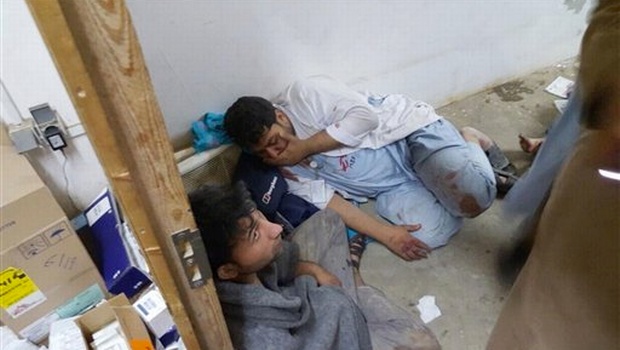 Injured Doctors Without Borders staff are seen after explosions near their hospital in the northern Afghan city of Kunduz Saturday Oct. 3 2015. | AP  File