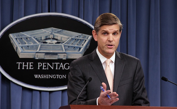 WASHINGTON USA Pentagon Press Secretary Peter Cook during a press briefing with reporters at the Pentagon in Washington USA