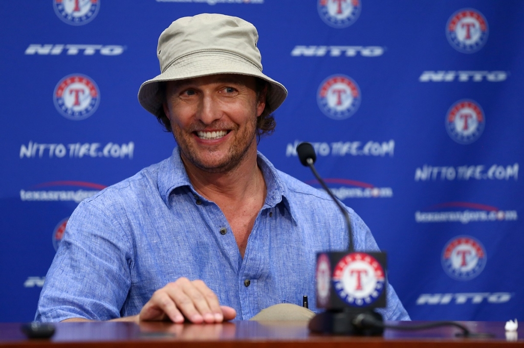 Detroit Tigers v Texas Rangers People:Matthew McConaughey