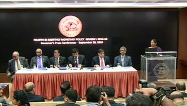 RBI Governor Raghuram Rajan during a press conference over the rate cut by 0.5 percent. | ANI