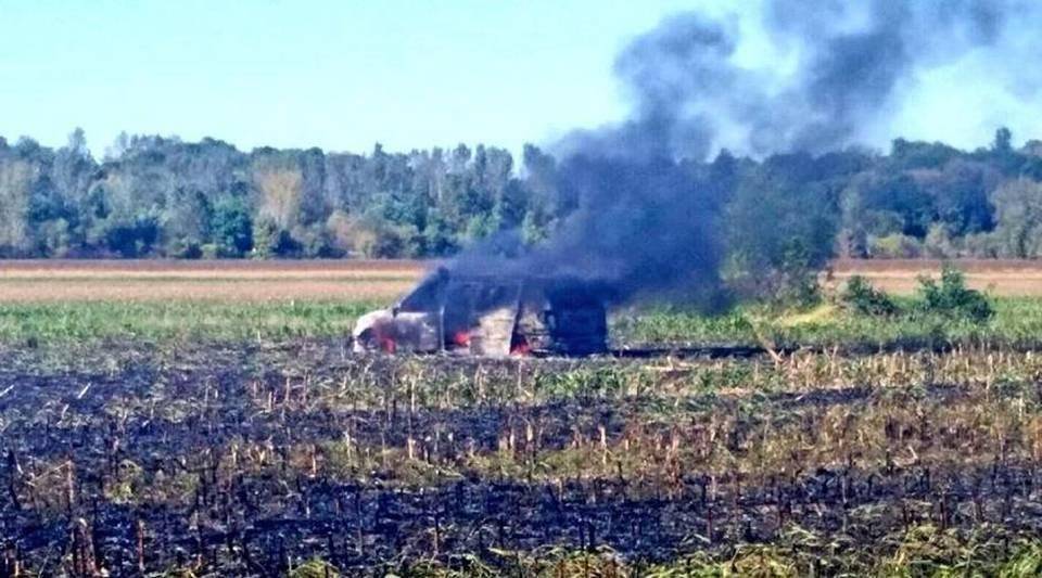 Man tries to stop fire in a van full of live ammunition