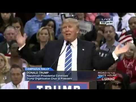 Donald Trump calls Bernie Sanders a'maniac and a'communist during a recent campaign rally