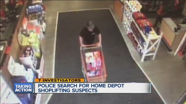 Police hope surveillance video will lead to the arrest of two shoplifting suspects.                      WXYZ