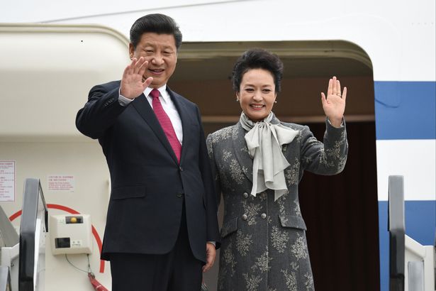 President Xi Jinping arriving at Manchester Airport