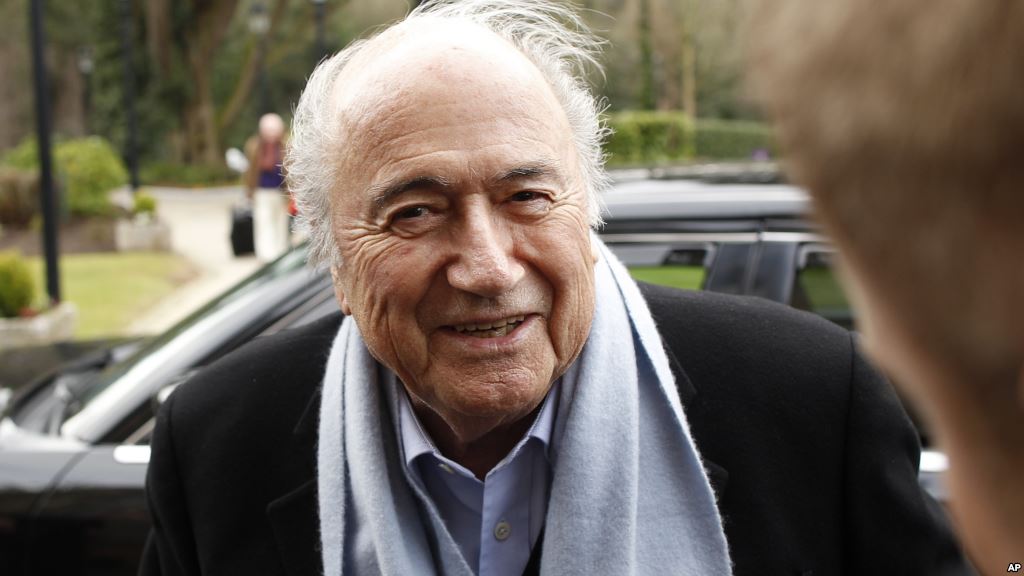 President of FIFA Sepp Blatter arrives at the Culloden Hotel Belfast Northern Ireland on Feb. 27 2015