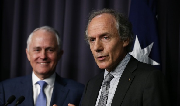 Prime Minister Malcolm Turnbull and Dr Alan Finkel