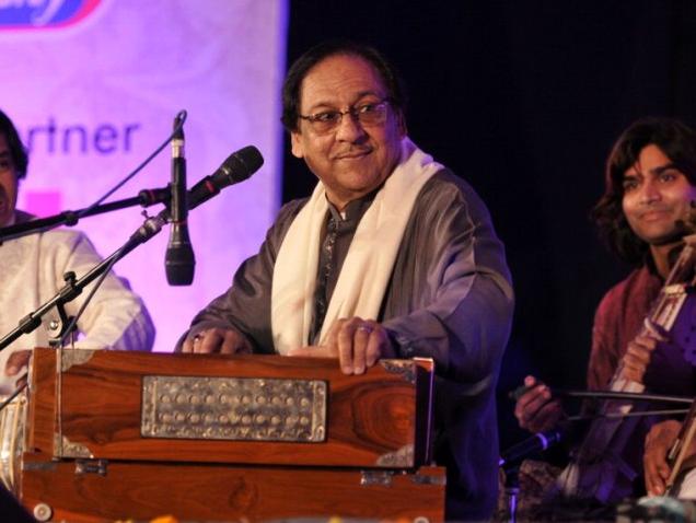 Pakistani ghazal maestro Ustad Ghulam Ali during a concert in Hyderabad. File