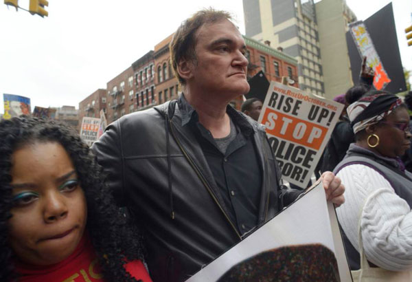 Tarantino joins activists to protest police brutality in NY