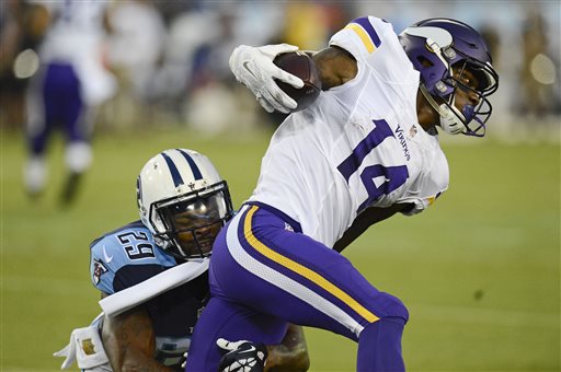 Vikings WR Johnson back at practice but Diggs still starting