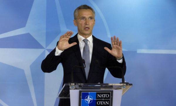 NATO Secretary General Jens Stoltenberg speaks during