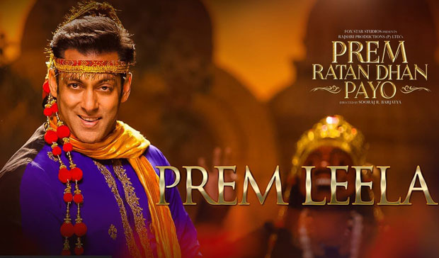 Salman Khan in a' Prem Leela song still from'Prem Ratan Dhan Payo