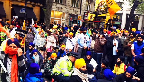 Sikh protest intensifies in London over desecration of holy book