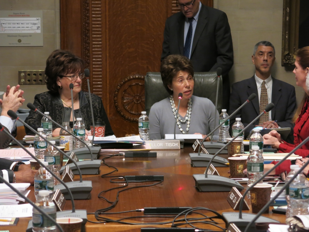 Regents Chancellor Merryl Tisch at a Board of Regents meeting in Albany on Monday