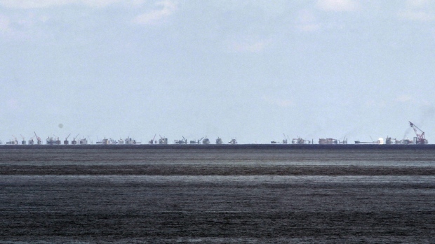 Subi Reef is seen from Pag-asa Island