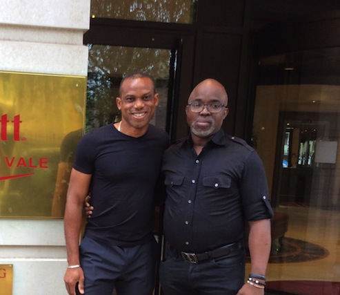 Sunday Oliseh and NFF President Amaju Pinnick