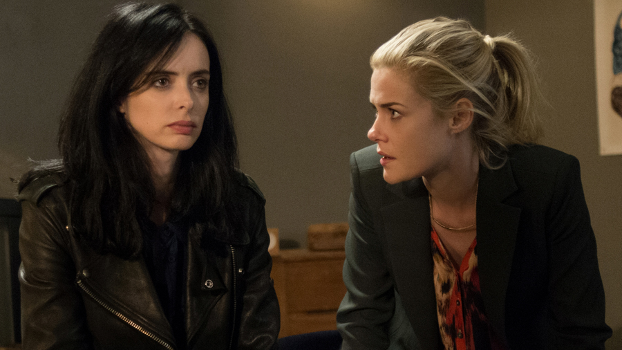 Krysten Ritter and Rachael Taylor in Jessica Jones