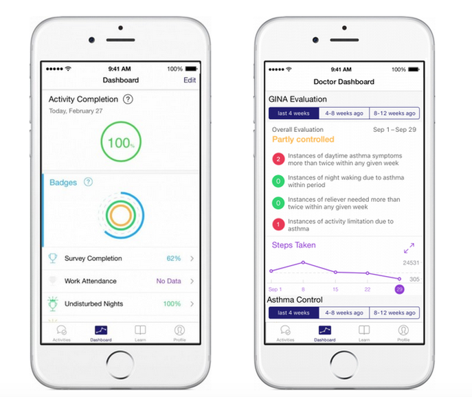 The Asthma Health app.               Image The Icahn Institute at Mount Sinai