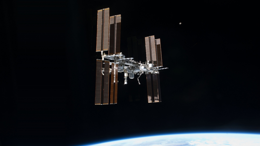 The International Space Station as seen from space shuttle Atlantis in 2011. Image credit NASA