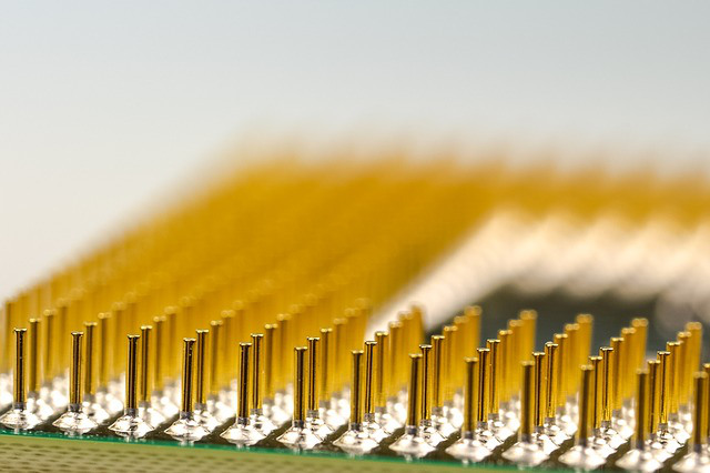 'closeup of a processing chip