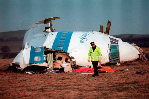 The wreckage of Pan Am flight 103 aircraft that exploded killing all 259 people aboard Credit ROY LETKEY