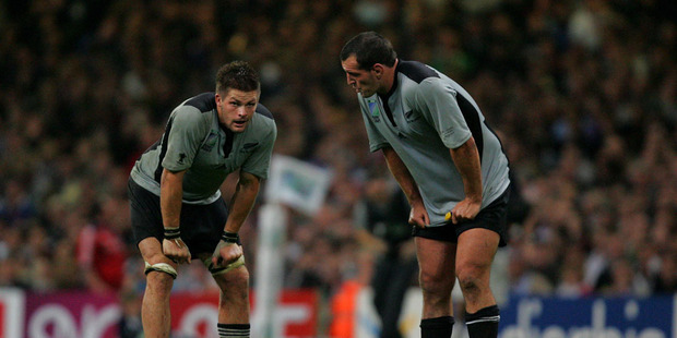 Loading Richie Mc Caw and Carl Hayman react after losing to France in 2007