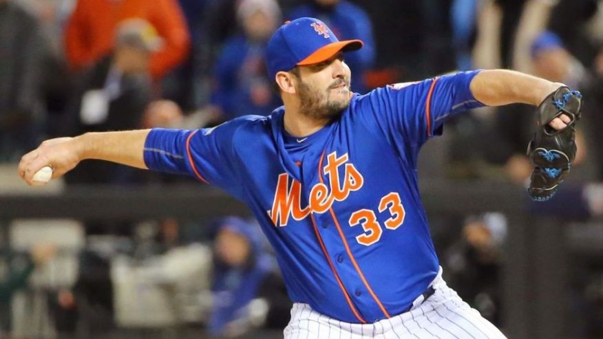 Oct 17 2015 New York City NY USA New York Mets starting pitcher Matt Harvey throws a pitch against the Chicago Cubs in the first inning in game one of the NLCS at Citi Field. Mandatory Credit Anthony Gruppuso-USA TODAY Sports