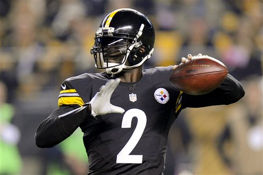 Pittsburgh Steelers quarterback Michael Vick passes in the first quarter of an NFL football game against the Baltimore Ravens Thursday Oct. 1 2015 in Pittsburgh