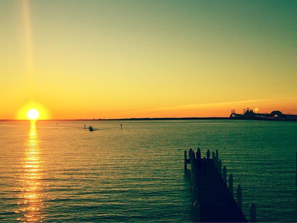 Yesterday's sunset at the Chesapeake Bay Bridge