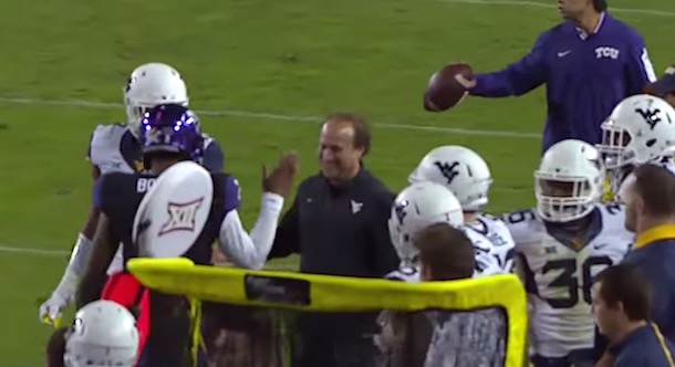 Trevone Boykin High Five WVU coach