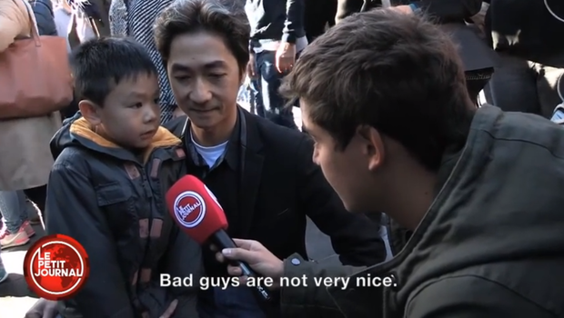 A little boy speaks to French news broadcast Le Petit Journal about why Paris terror attacks happened.         
                                     Facebook  Le P