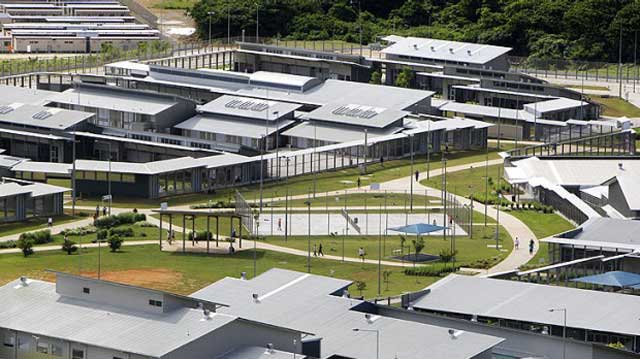 A section of the Christmas Island Detention Center