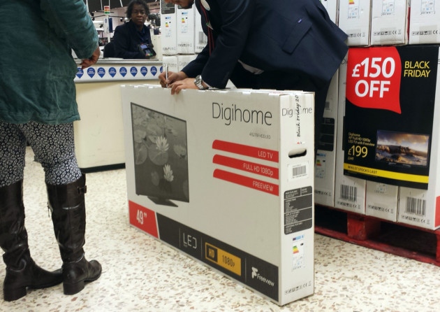 A shopper in the Tesco Extra store in Surrey Quays