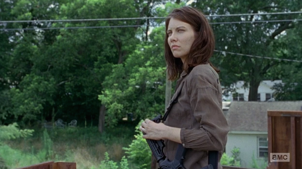 AMCMaggie unsure whether or not her husband Glenn is alive on'The Walking Dead