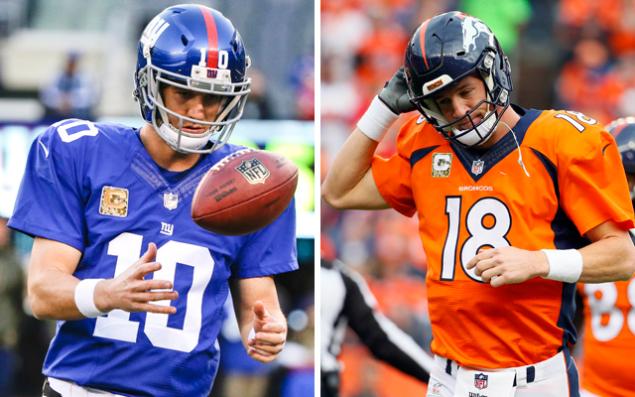 Eli Manning and Peyton Manning have a rough Sunday as both their teams lose