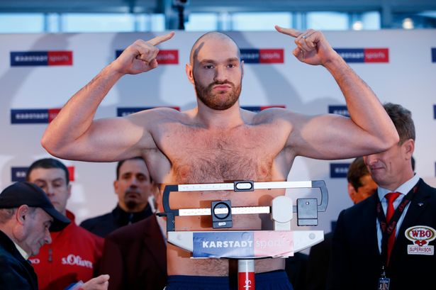 Tyson Fury during the Weigh-In