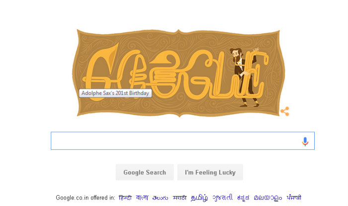 Today's Google Doodle celebrates Adolphe Sax - the saxophone inventor