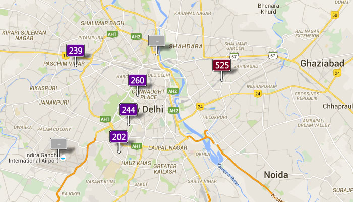 Check out Real-time Air Quality Index Visual Map post Diwali in Delhi