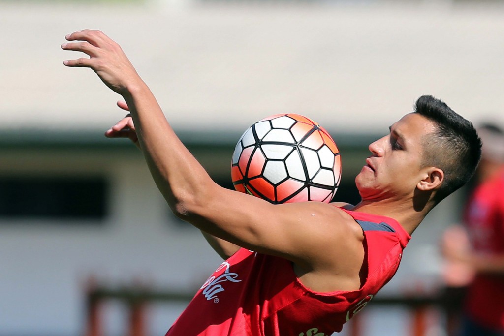 Chile national soccer team training session