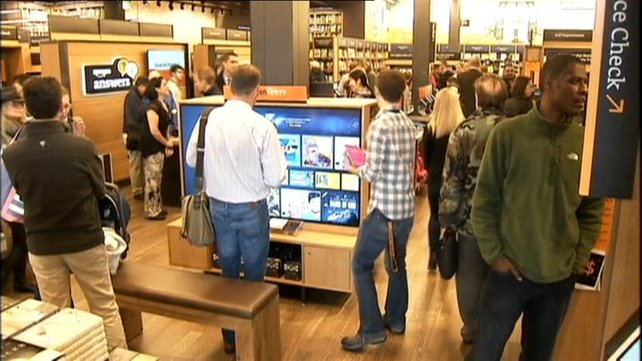 Amazon opened its first physical bookshop in its home town of Seattle today