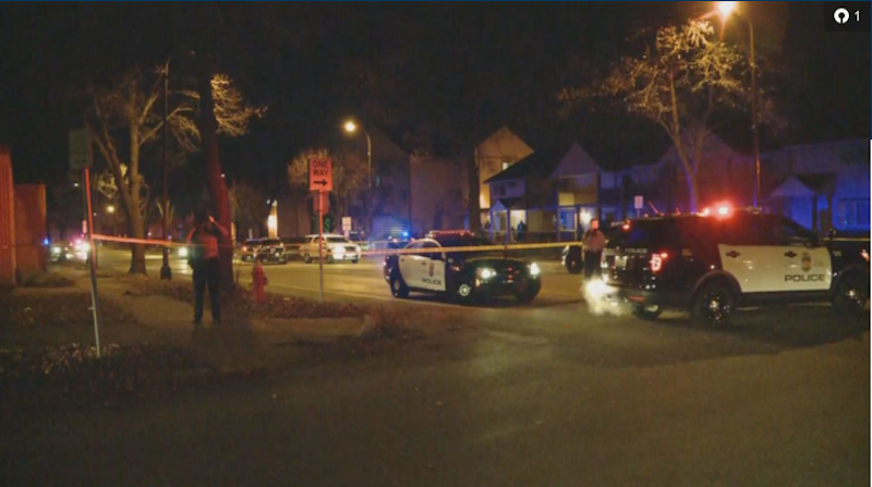 Black Lives Matter Protesting Police Shooting of a Reportedly Unarmed Man in Minneapolis