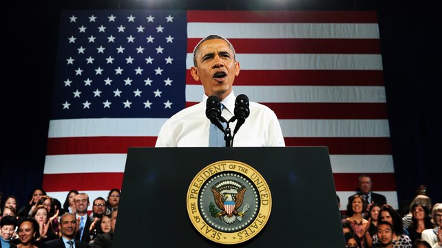 Barack Obama addresses a meeting on immigration reform earlier this year