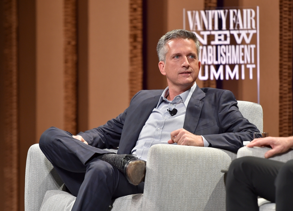 SAN FRANCISCO CA- OCTOBER 07 HBO's Bill Simmons speaks onstage during'Ahead of the Curve- The Future of Sports Journalism at the Vanity Fair New Establishment Summit at Yerba Buena Center for the Arts