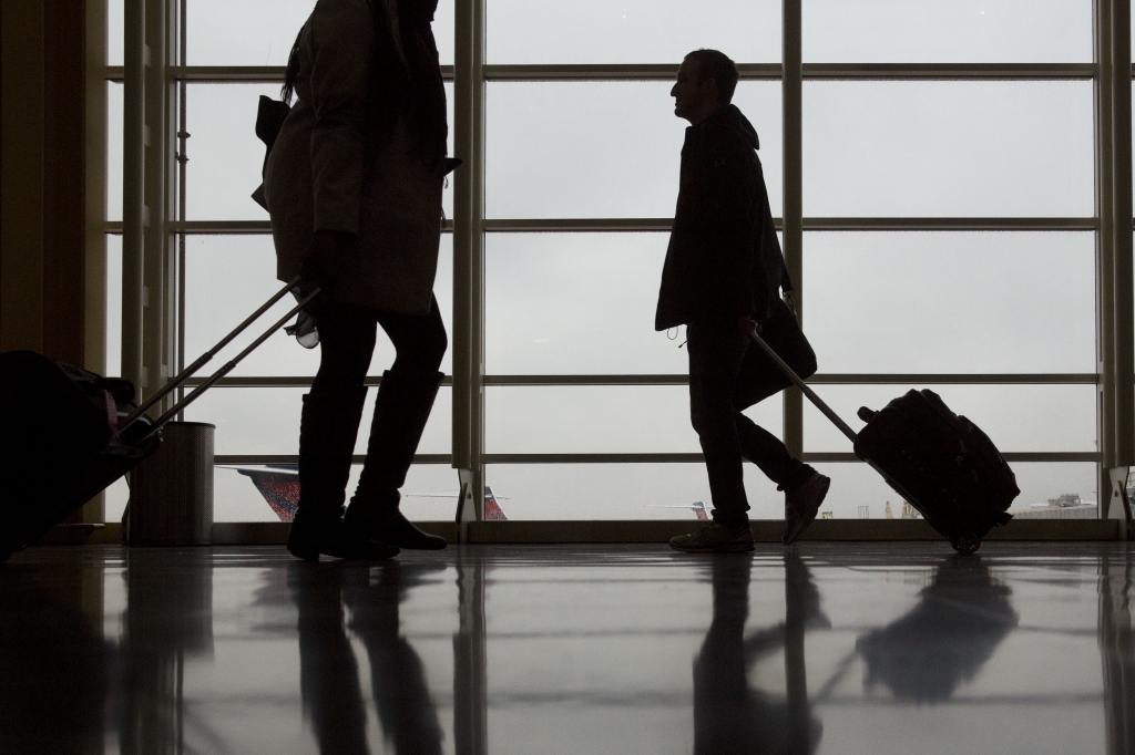 Inside Reagan National Airport As Winter Storm Cato Disrupts Thanksgiving Travel