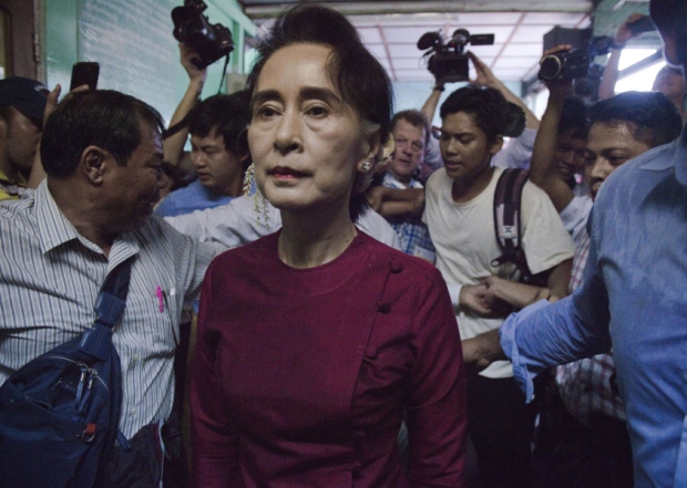 Aung San Suu Kyi is barred from taking up the presidency